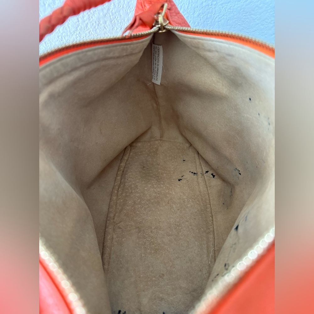 FIRM - Bottega Veneta Orange Hobo style Leather Purse - Picture 12 of 12